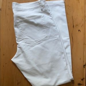 COPY - Straight leg soft cotton white pants